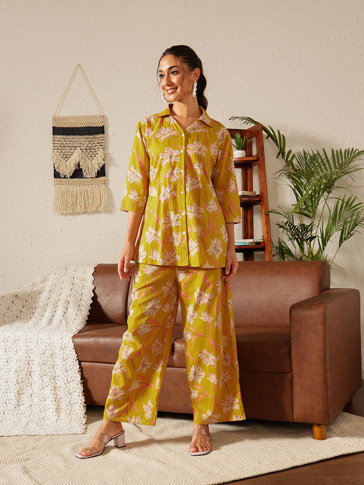 Abstract Petals Co-ord Set: Marigold