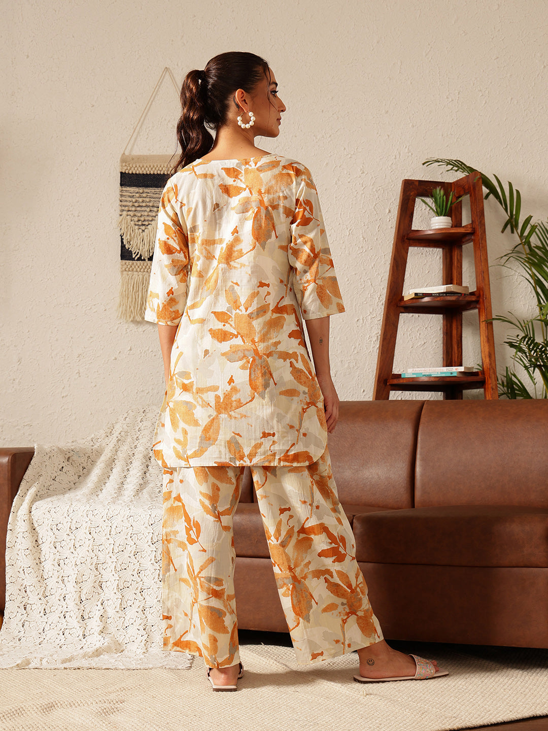 Nature's Weave Co-ord Set: Tangerine