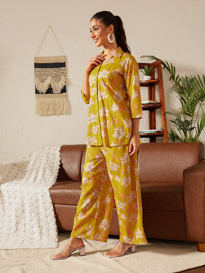 Abstract Petals Co-ord Set: Marigold